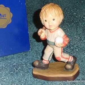ANRI "Little Leaguer" Collectors Society Baseball Wood Figurine #57907 With Box!